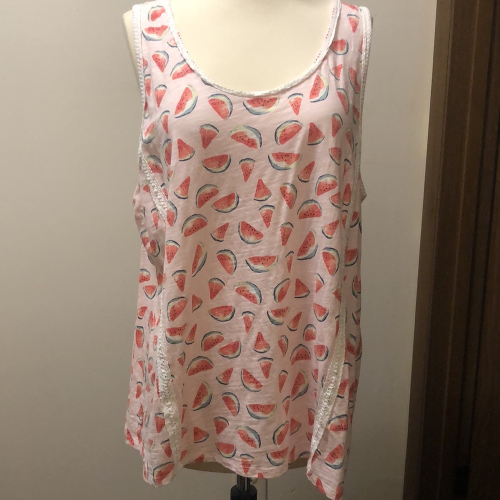 Juniper & Lime Watermelon Tank Top Size X-Large EUC